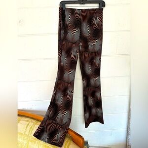 Streetwear society Psychedelic Wave Print flare pants